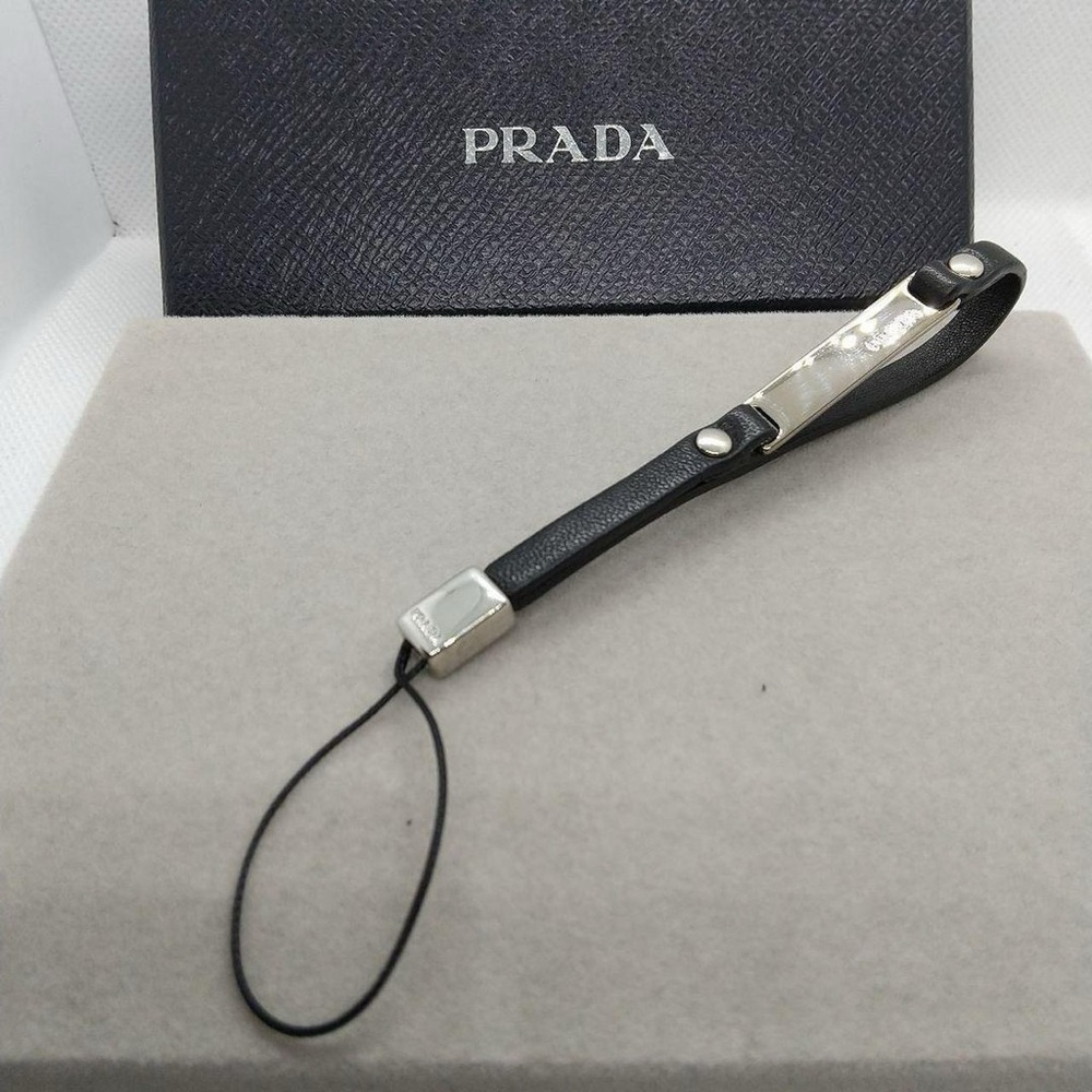 Prada black leather key strap, no longer have the box
